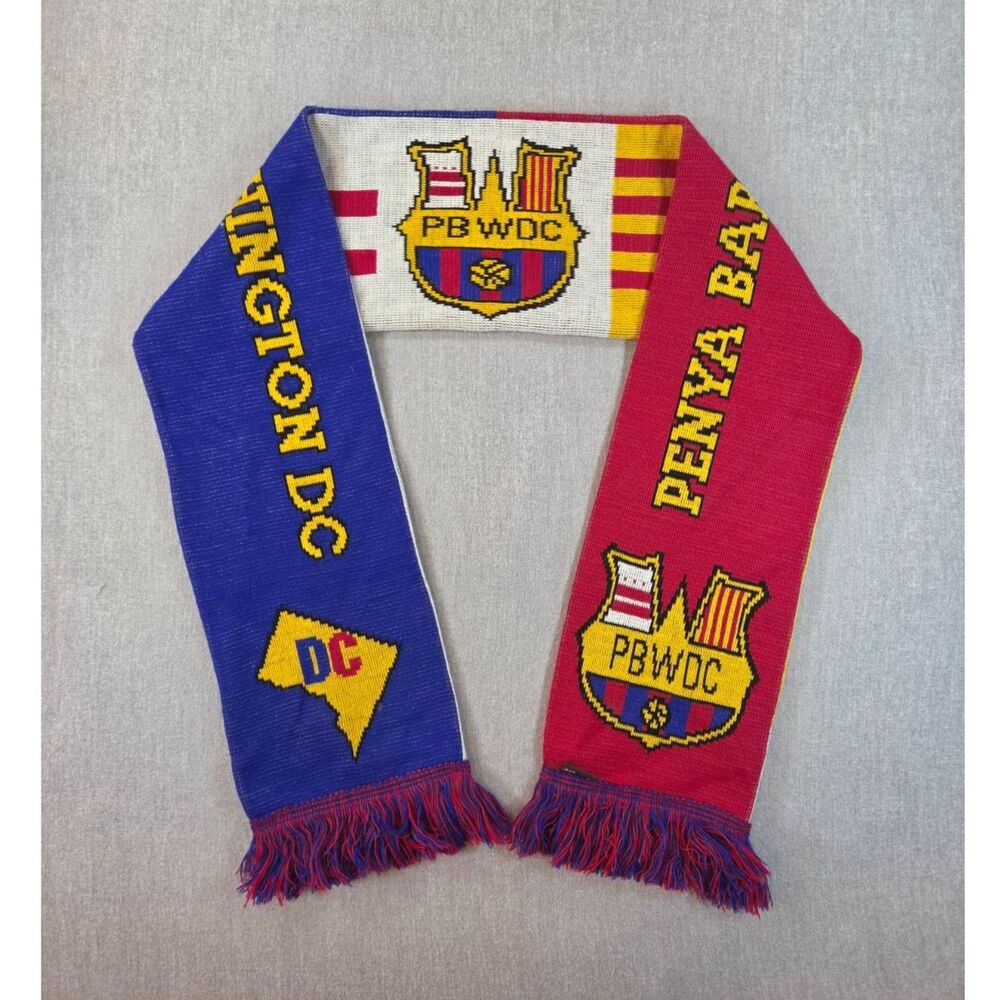 2019 FC Barcelona Penya Washington DC Scarf 10th Anniversary PBWDC Soccer